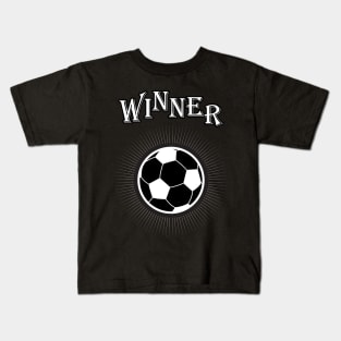 Sports Soccer Winner Championship Football Goal Sport lover gifts and presents Kids T-Shirt